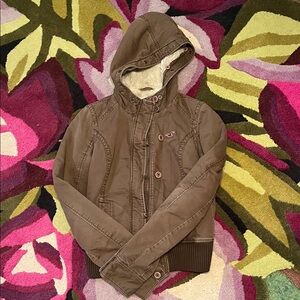 Brown Hooded Women’s Coat